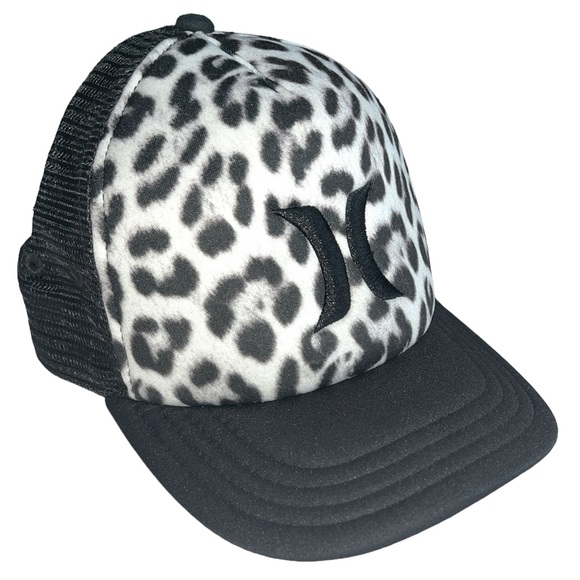 Hurley Accessories - Hurley Logo Animal Print Baseball Cap Trucker Hat Adjustable Snapback Women’s OS